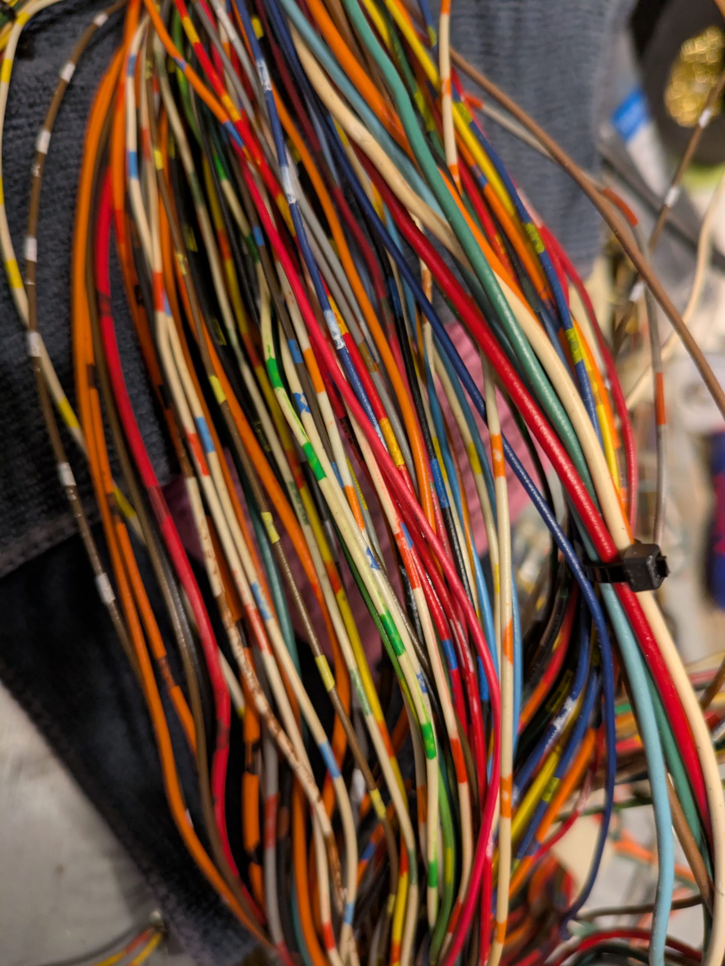 Cleaned wiring harness