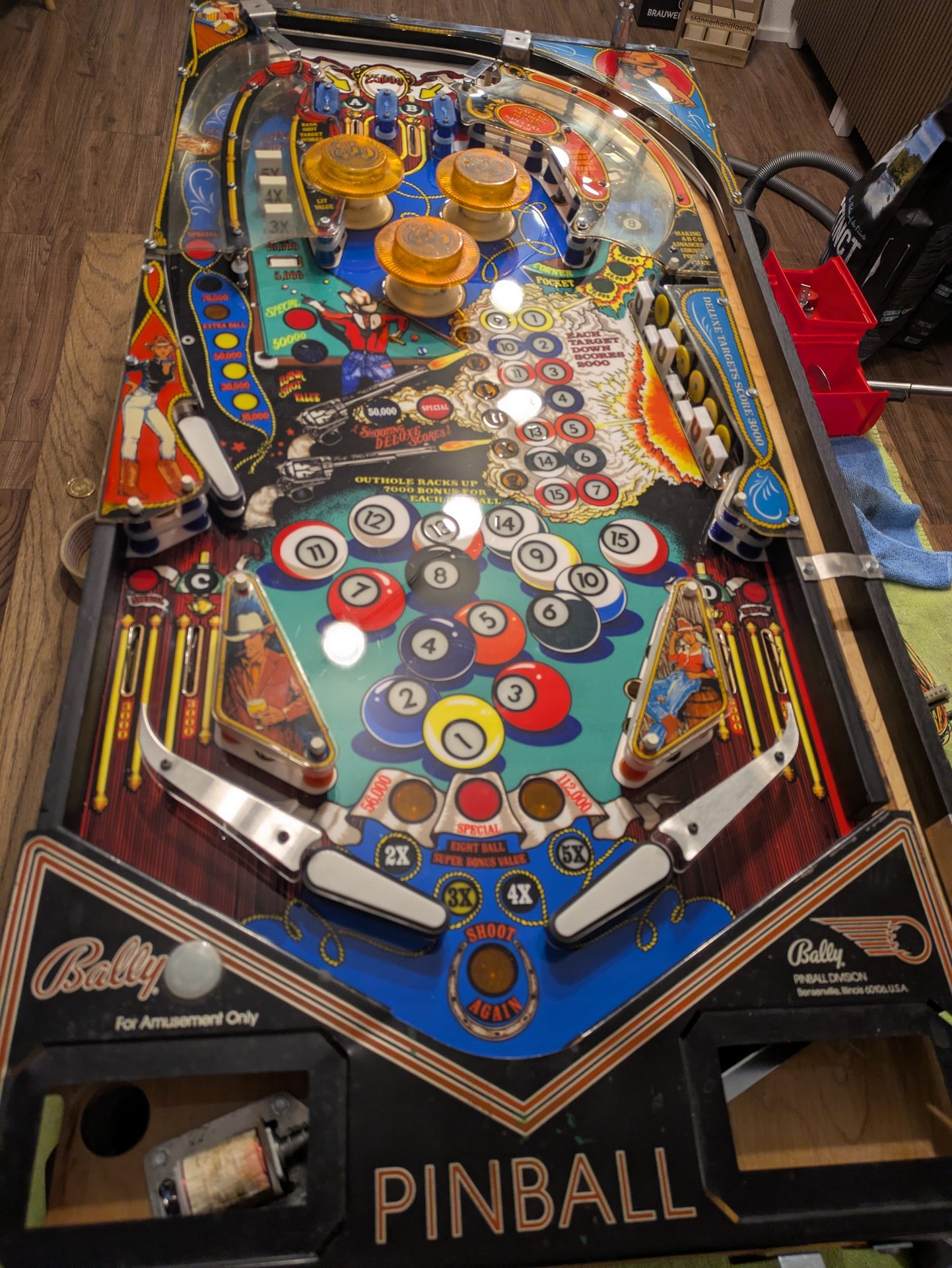 The finished playfield from above
