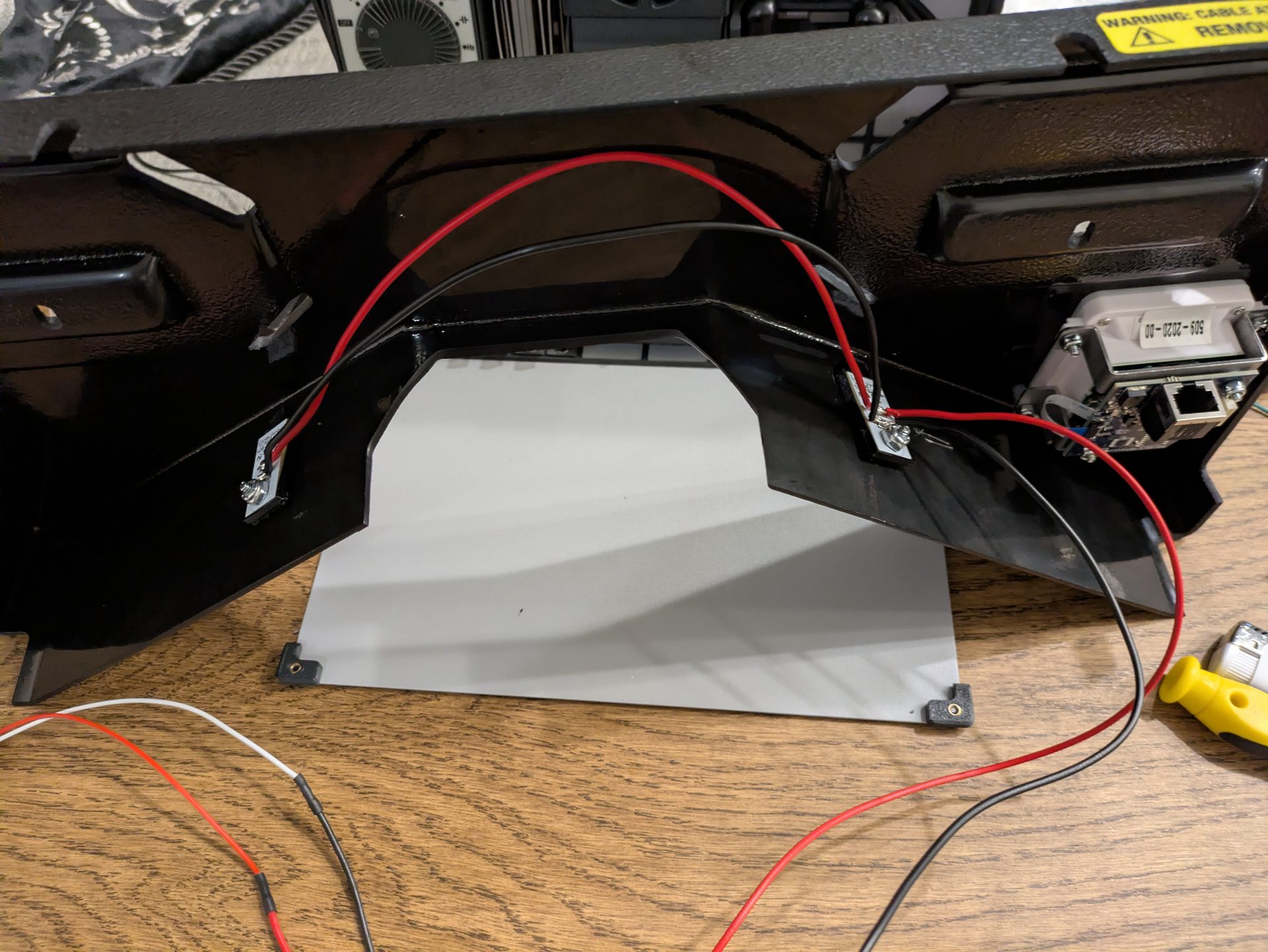 Holder installed, inside view