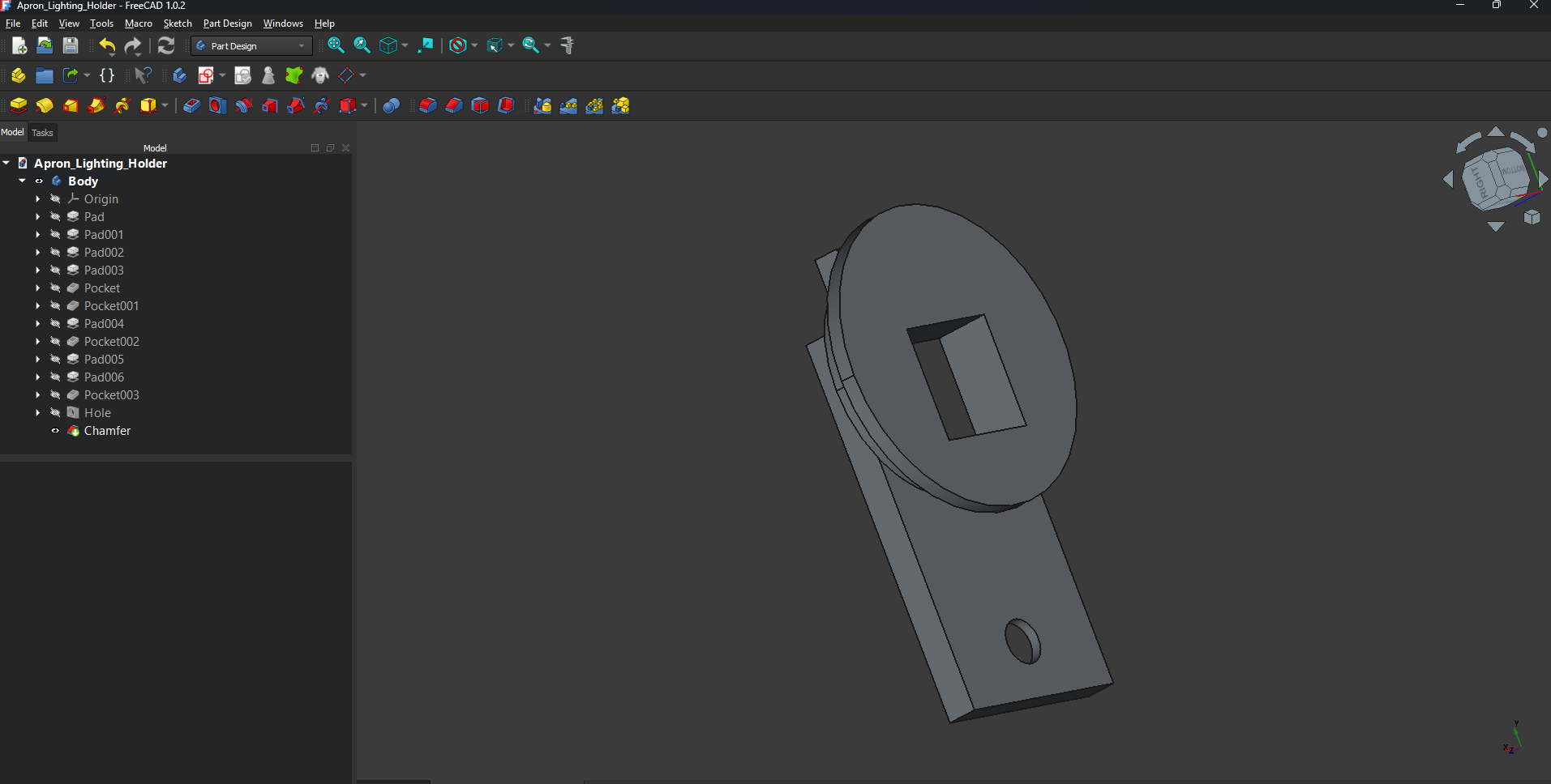 3D file of the apron holder