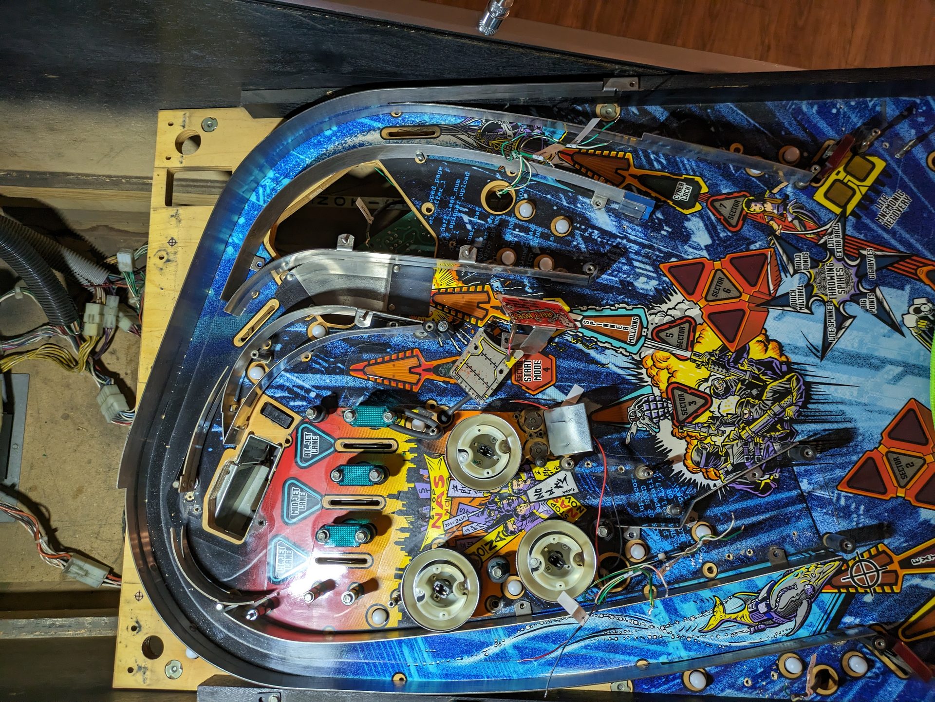 Playfield during teardown