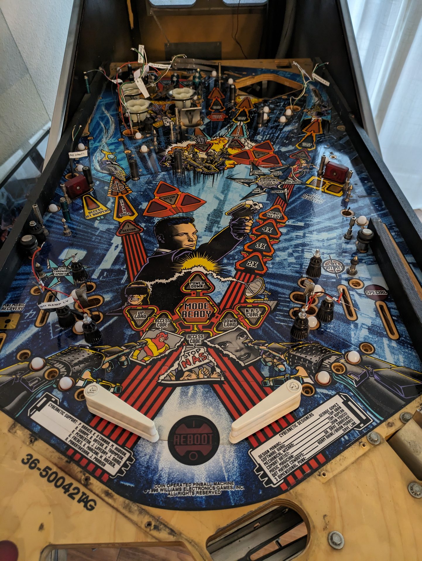 Stripped playfield