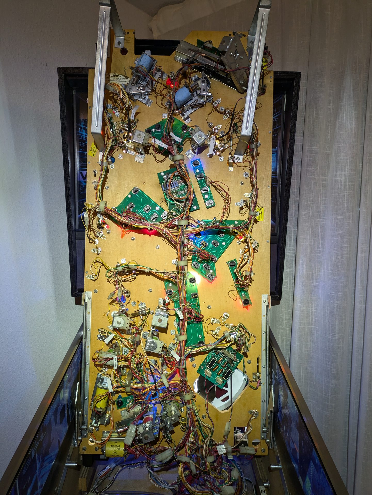 View under the playfield